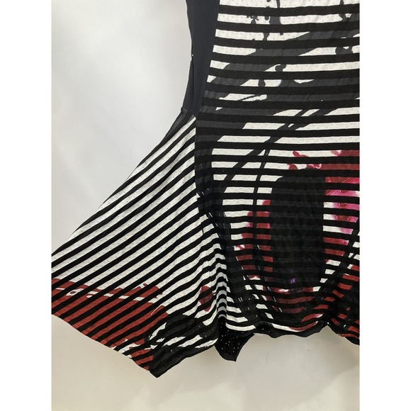 Adventures Des‎ Toiles Striped Short Sleeve Mini Dress Tunic - Picture 4 of 12